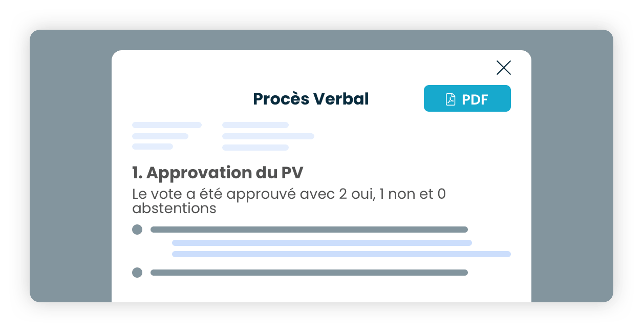 Maquette de la génération du procès-verbal.